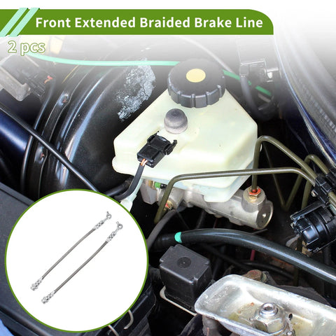 Nissan Patrol GQ Y60 2 x Front Extended Brake Line Hose Kit (1988-1997)