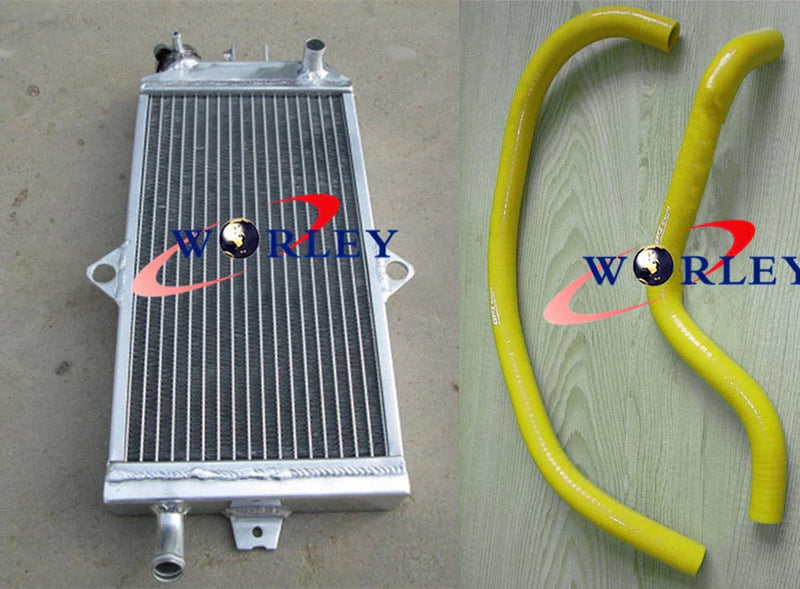Suzuki LT250R Aluminum Radiator & Blue Hose (1985-1992)