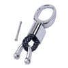 Keyring Buckle Black Braided Keychain Holder