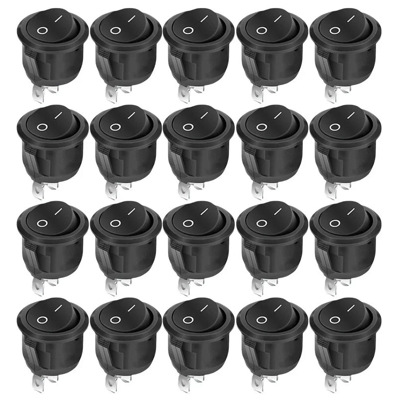 Car Lamp Switch Pack Of 20 Toggle Switch 12V On/Off 2-Pin
