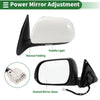 Toyota Highlander (2008-2013) Manual Folding White Left Side Door Mirror