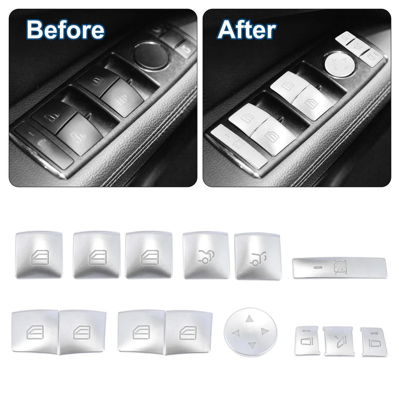 Mercedes-Benz C200 C250 Door Armrest Window Switch Button Covers (2010-2014)