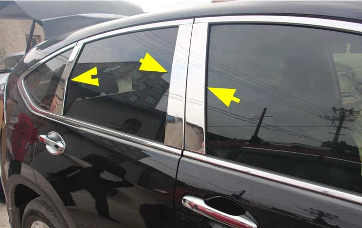 Honda CR-V 2012-2016 Steel Window Pillars Post B Cover Trim (2012-2016)