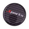 Car Black Carbon Fiber Water Cup Holder Pad Mat Cushion Non-Slip
