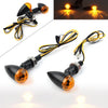 Car Universal Black Metal LED Mini Amber Turn Signal Lights