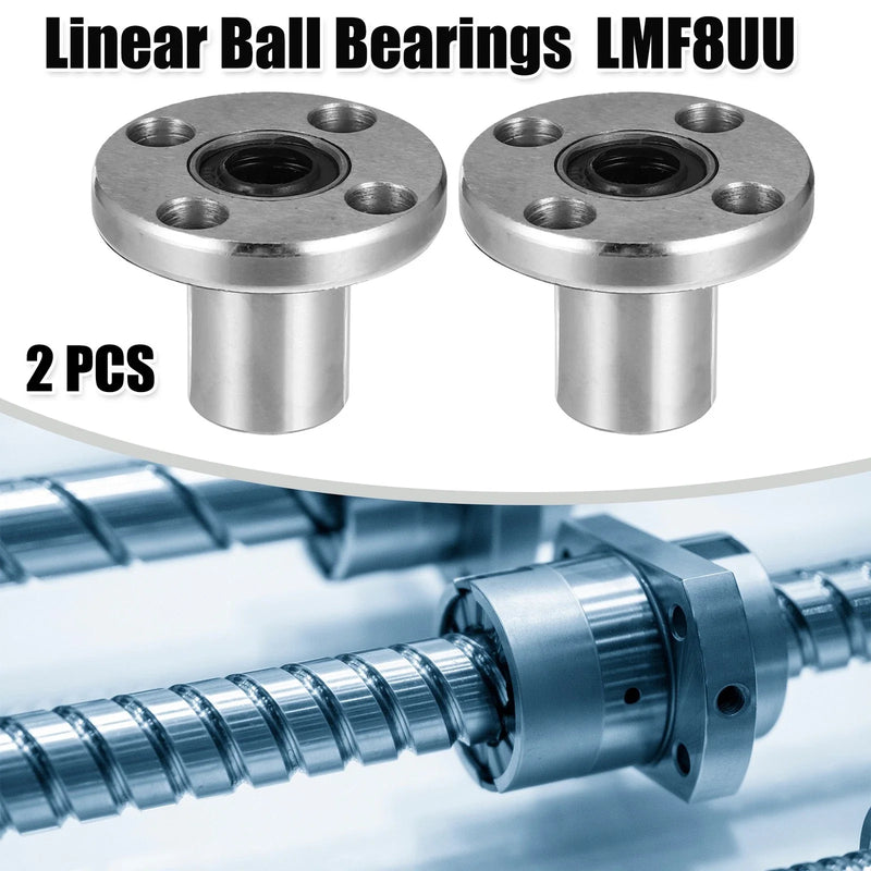 Make Model 2 x 8mm IDx15mm ODx24mm Length Square Flange Linear Ball Bearings