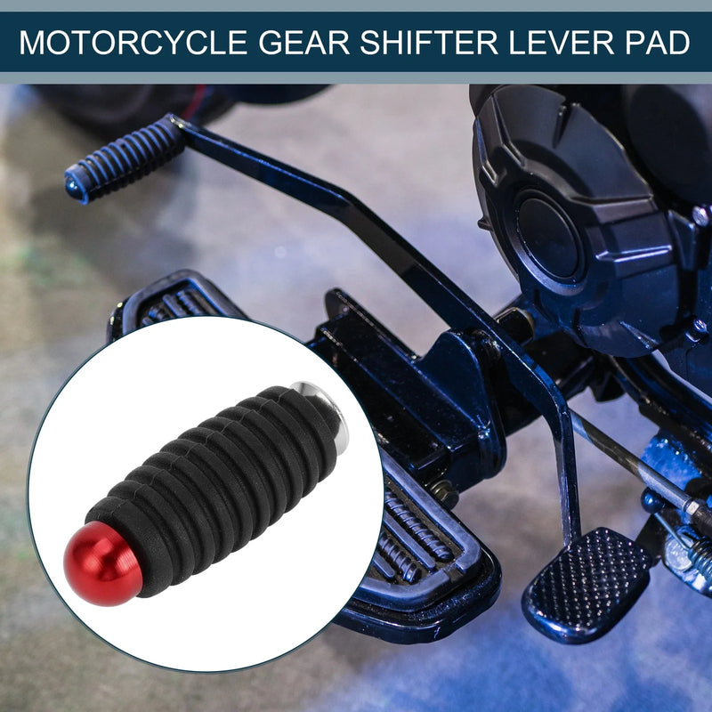 Motorcycle Shifter Lever Pad Rubber Universal Red 1 Pc