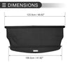 Kia Seltos (2020-2024) Black Carbon Fiber Retractable Cargo Cover