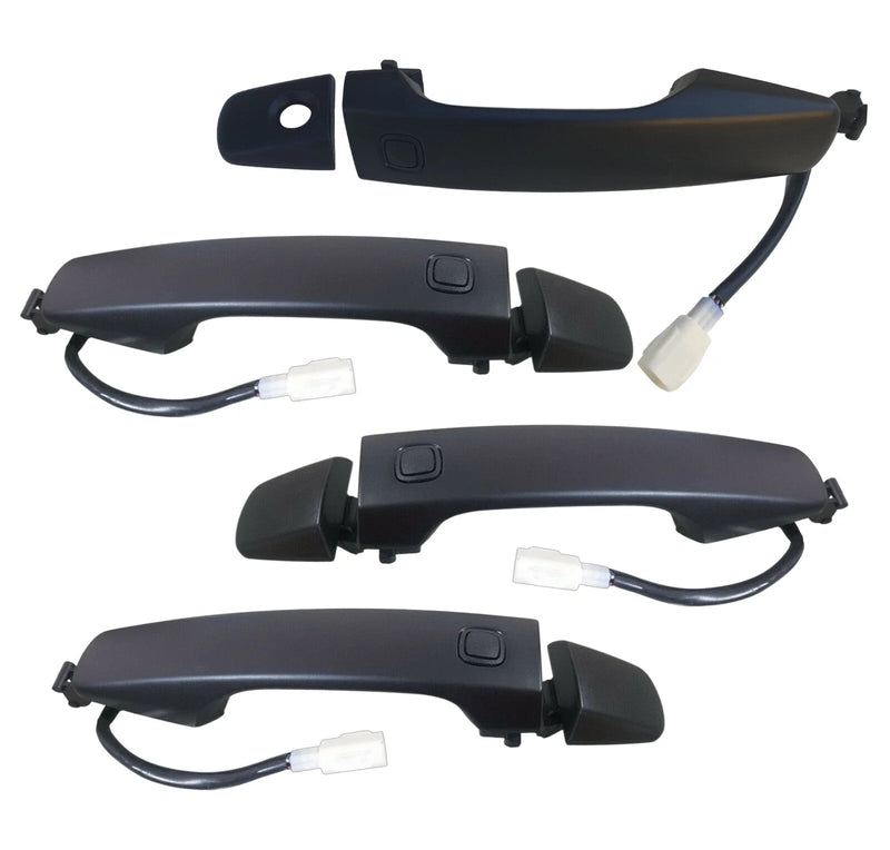 Toyota Landcruiser 2007-2021 4 x Black Front Rear Outer Door Handle Set