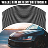 Motorcycle Car Bike 16 x Wheel Rim Sticker Stripe Reflector Black
