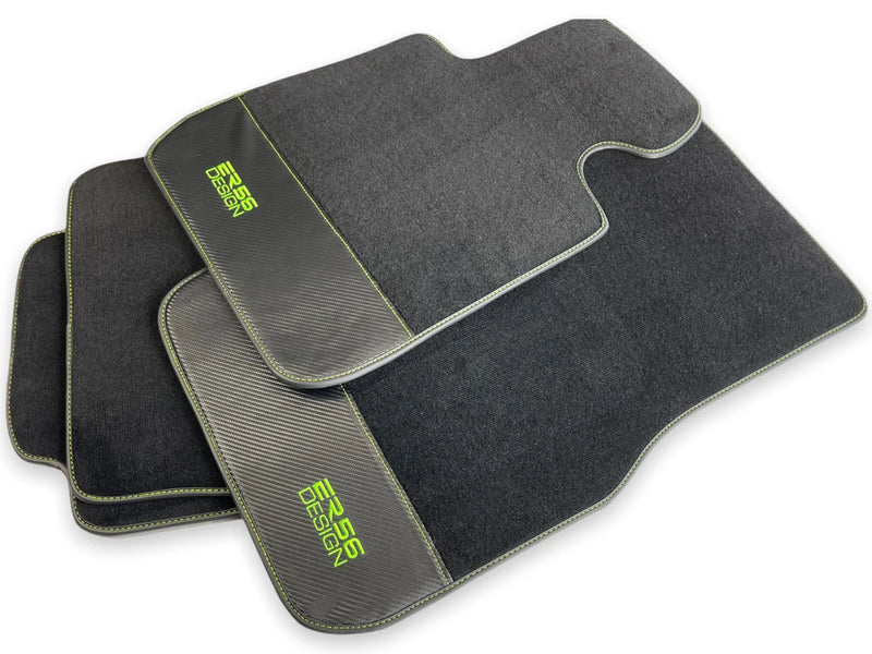 BMW M3 F80 Carbon Fiber Leather Floor Mats (2012-2019)