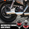 Motorcycle 2 x 10mm M10x1.5 Red Aluminum Swing Arm Spools Sliders Stand