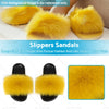 Women - Fluffy Flip Flops Fur Flat Slippers Sandals