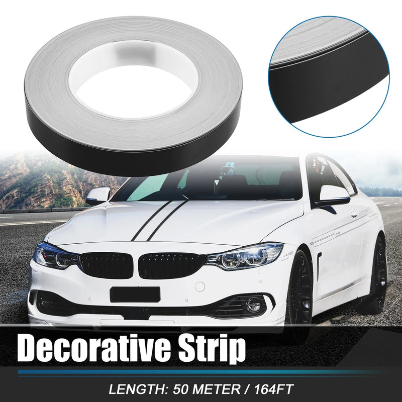 Car Motorcycle 0.8in Width 164ft Decorative Strips Waterproof Black