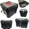 45L Motorcycle Rear Top Box Luggage Tail Carrier Case + Mounting Plate