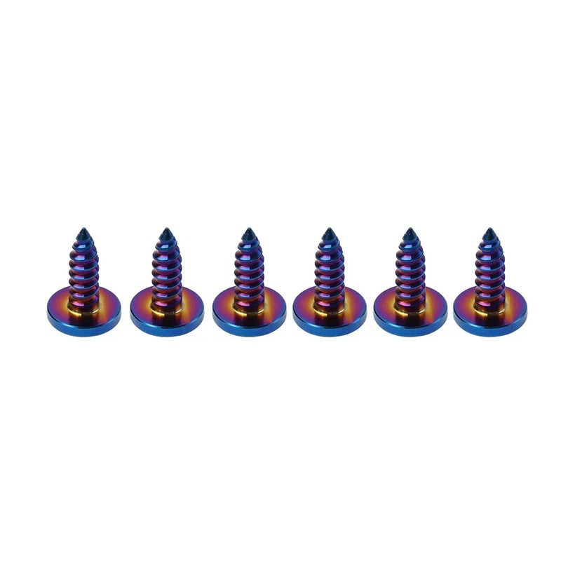 Fastening Blue 6pcs M5x15mm Titanium Torx Head Self Tapping Screws