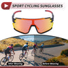 Motorcycle Riding Red Lens Black Frame Outdoor Sunglasses Goggles