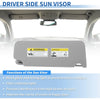 Honda Pilot Gray Left Driver Side Sun Visor (2009-2015)