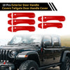 Jeep Wrangler JL JLU (2018-2022) Red Set of 2 Door Tailgate Handle Covers