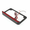Harley Black Motorcycle License Plate Frame with LED Brake Tail Light