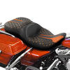 Harley Electra Glide (1997 - 2007) Black Orange Rider Driver Passenger Seat