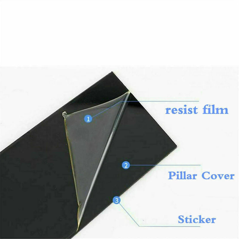 FORD Explorer 6 x Gloss Black Pillar Post Cover Door Trim (2020–2022)