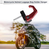 Square W/ Fingerprint Motorcycle Hanging Hook 1 Set Red Black 42mm Length