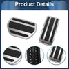 Peugeot 208 (2013-2018) Silver Tone Automatic Footrest Pedals Cover Set