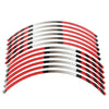 Kawasaki Ninja 1000 250 300 17" Rim Stripes Wheel Tape Decals Red (2011-2023)