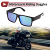 Motorcycle Riding Goggles Green Lens Black Frame Tri-acetel Cellulose