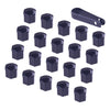 21mm Car Wheel Hub Screw Nut Lug Dust Cover Protectors (20 pcs)