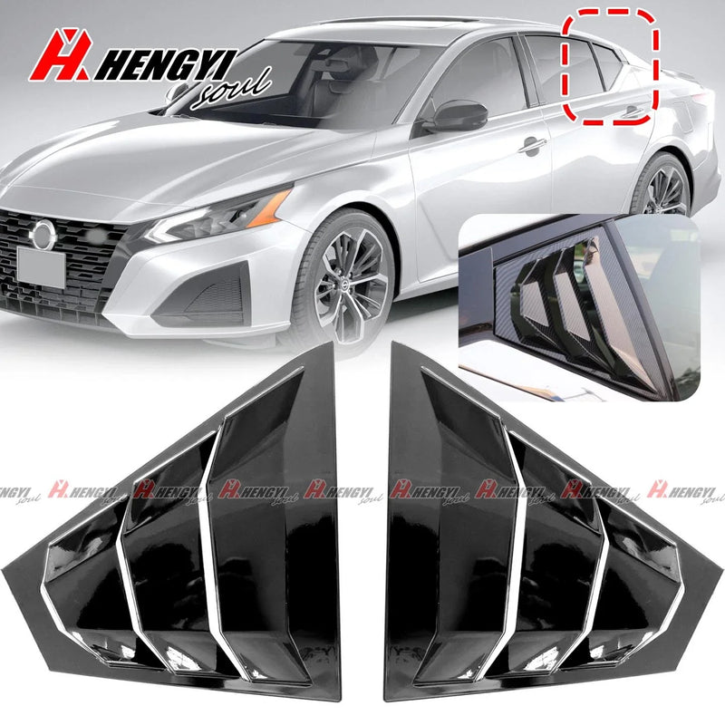 Nissan Altima Side Rear Window Louver Shutter Cover Trim Black (2023–2024)