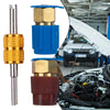 R12 To R134A 2 x Air-Condition Blue/Red Cap Filling Valve Fitting