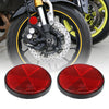 Motorcycle 10 x M6x1.0 Red Universal Screw Mount Round Warning Reflector