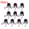 TO s 24pc Brake Pipe Rubber Lined P Clips 3/16"