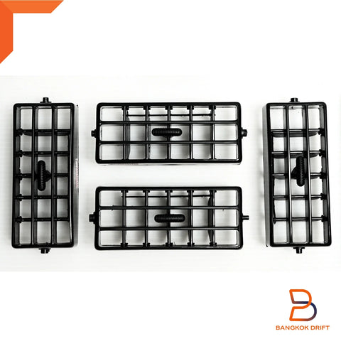 Nissan Navara D21 4PC Black Dash Air Vent Grille (1986-1997)
