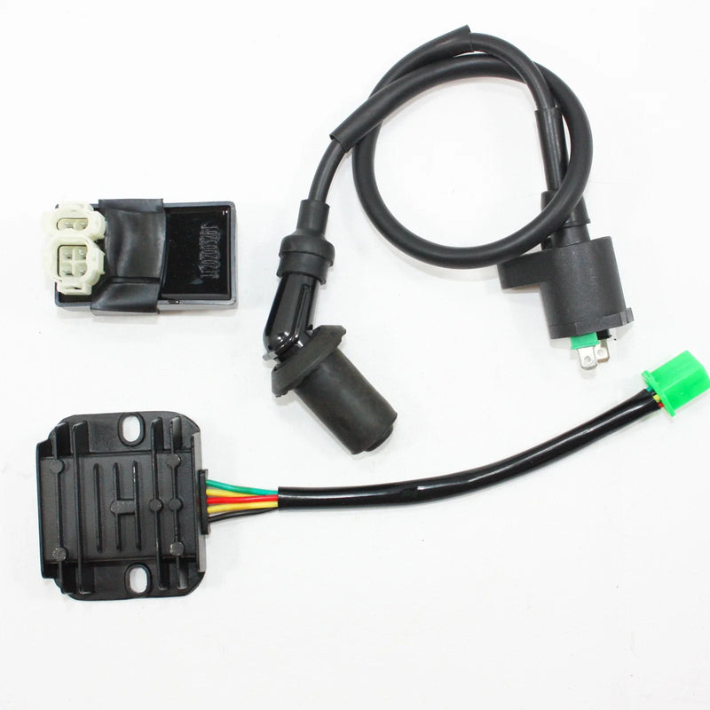 GY6 125cc 150cc ATV Dirt Bike Ignition Coil + CDI Unit + Regulator
