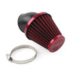 Motorcycle - Rubber Bend Inlet, Stainless Steel Mesh 48mm Air Intake Filter Cleaner
