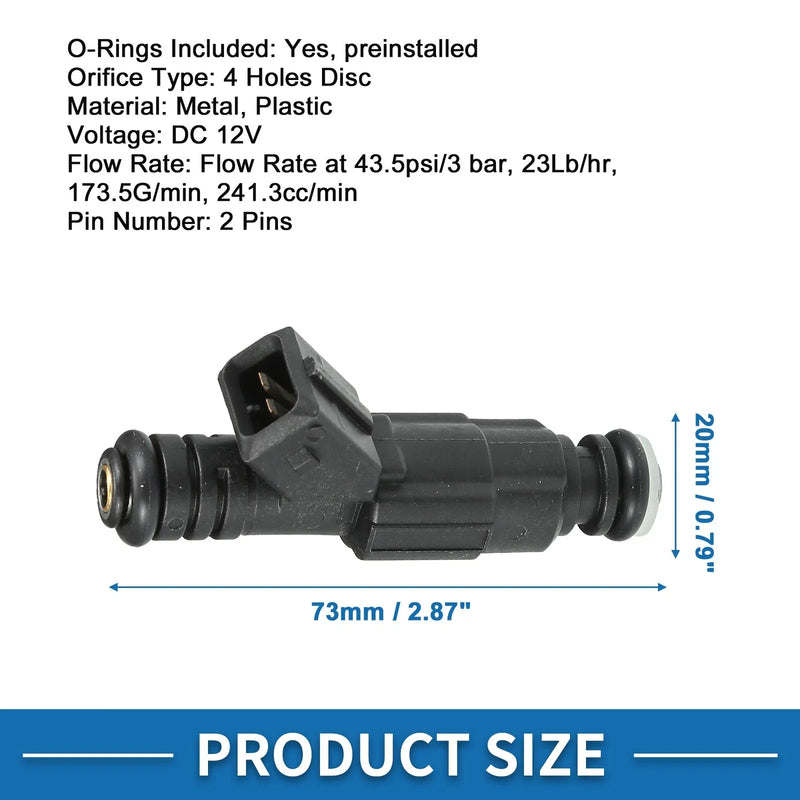 Jeep Wrangler 1991-1995 2.5L Black 1 x Unit Fuel Injector