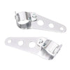 Cafe Racer Bobber Chopper Silver Fork Mount Headlight Brackets