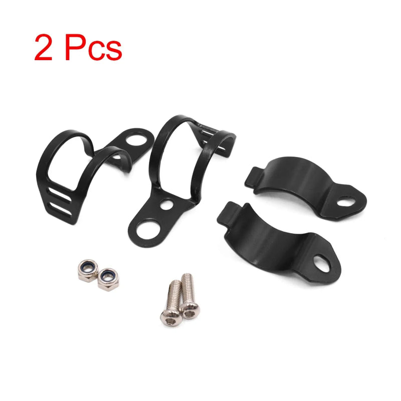 Universal Motorcycle 2 x Fork Clamp Turn Signal Light Mount Brackets Black