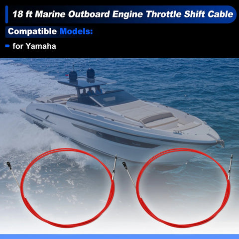 Yamaha 2 x Boat Throttle Shift Control Cable