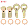 Motorcycle Car Bolt Fittings Metal / 2 x 10mm Banjo Hose Barb /