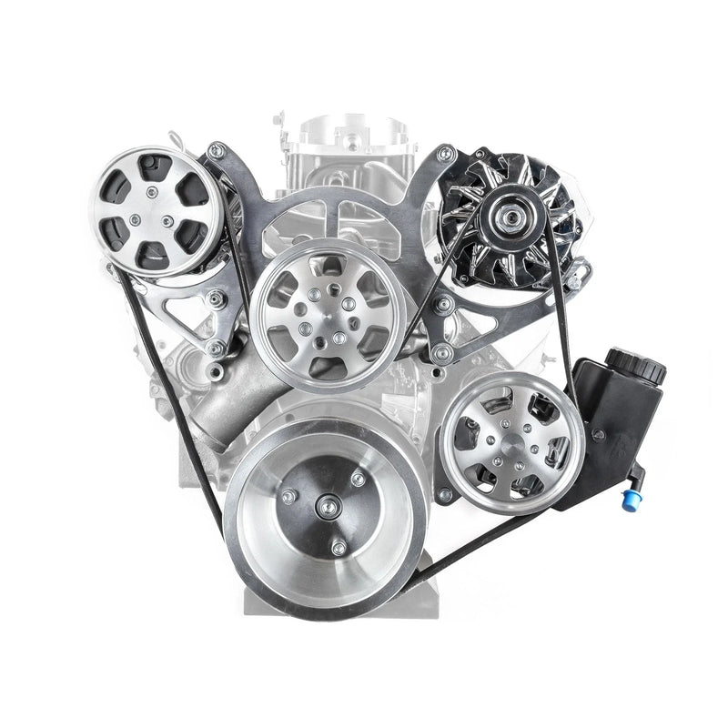 Chevy SBC 350 Aluminum Serpentine Belt Drive System
