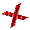 Car Badge Emblem Carbon Red X Letter Decals Stickers