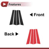 Peugeot 307 (2004-2013) 4 Pcs Black Front Left Right Door Pillar Window Trim