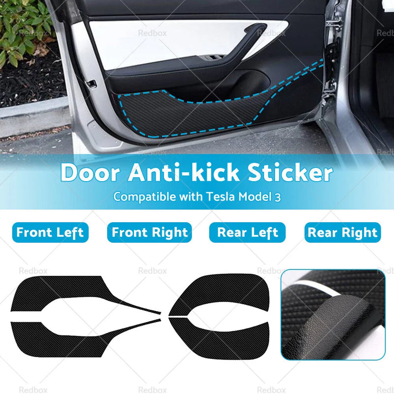 Tesla Model 3 Car Door Anti-Kick Sticker Cover (2017-2023)