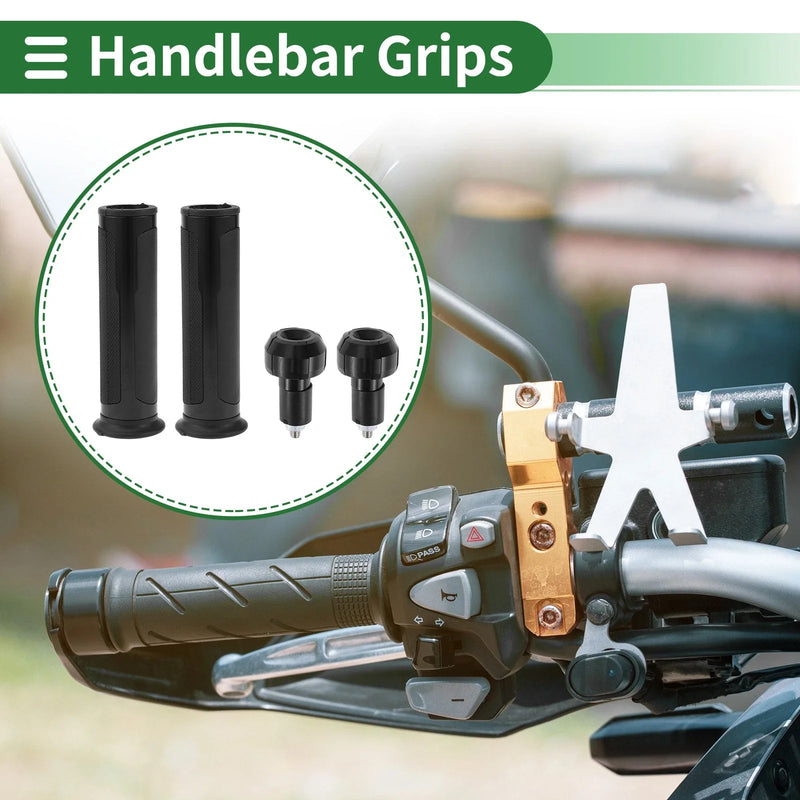 Motorcycle Handlebar Rubber Black 7/8" 22mm Hand Grips Cover