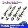 Outer Door Handle Chrome Set 4 Fits Toyota Hilux Revo SR5 4D Pickup UTE  2015-19
