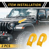 Jeep Wrangler JL JLU 2 x Hood Latch Lock Catch Brackets Covers (2018-2023)